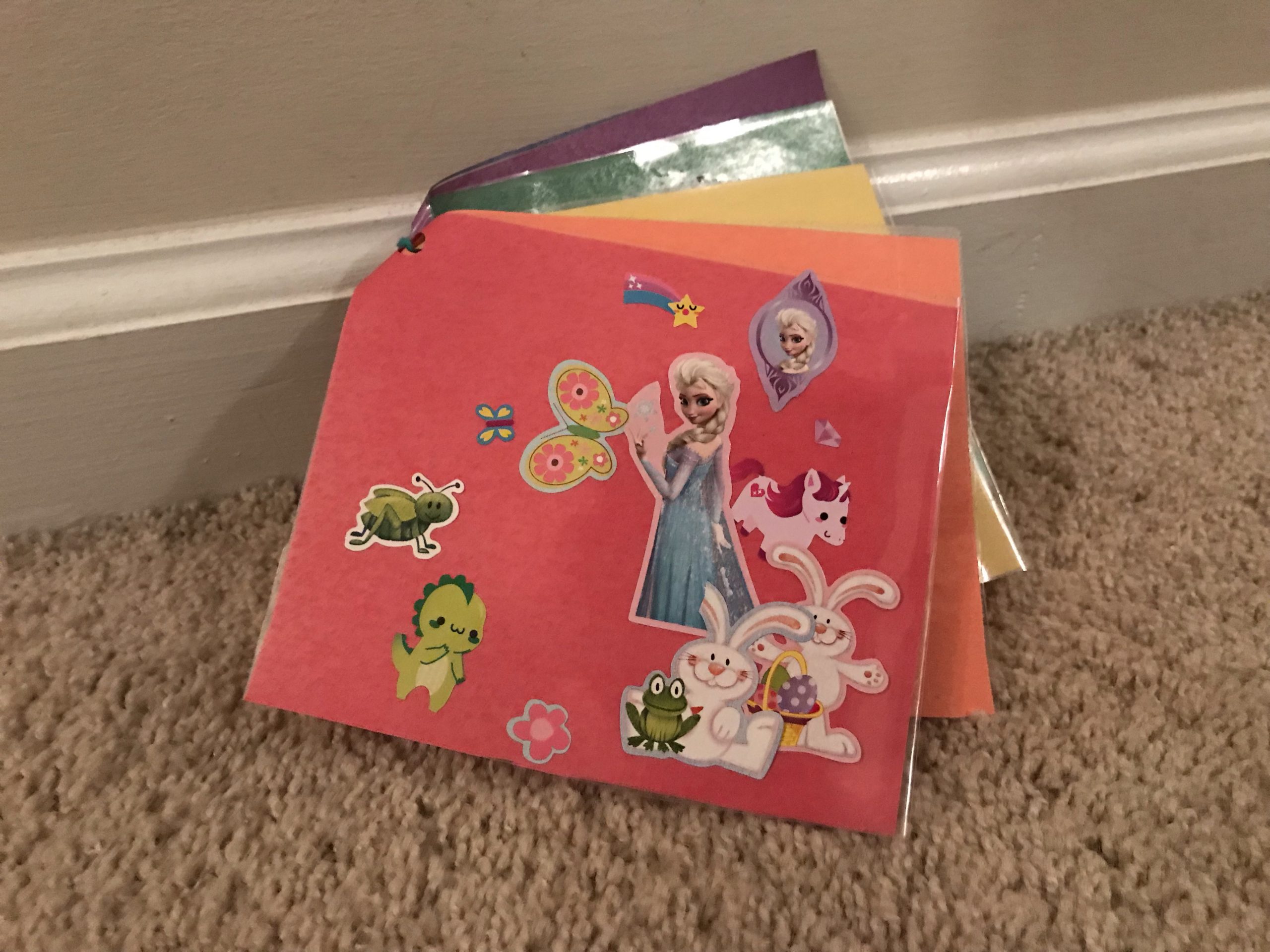 homemade sticker book