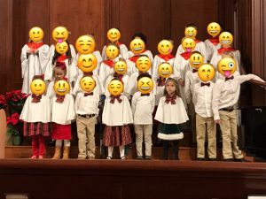 kids singing in church choir and receiving a musical education